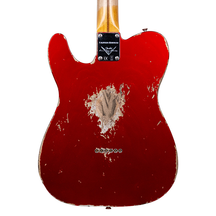 Fender Custom Shop 50s Thinline Telecaster Heavy Relic Aged Candy Apple Red Elektro Gitar